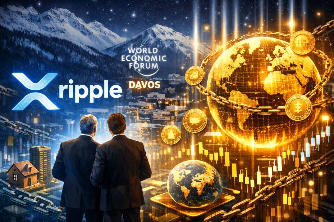 Ripple and BlackRock Davos Signal 5 Powerful Tokenized Finance Shifts Ripple and BlackRock Davos highlighting institutional momentum toward tokenized finance and blockchain adoption in global financial policy discussions.