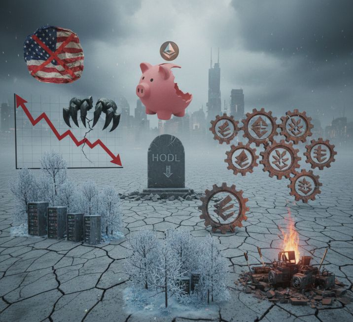 Severe analysis explains the US crypto bear market using jobs data, debt pressure, institutional flows, and regulation signals in simple terms