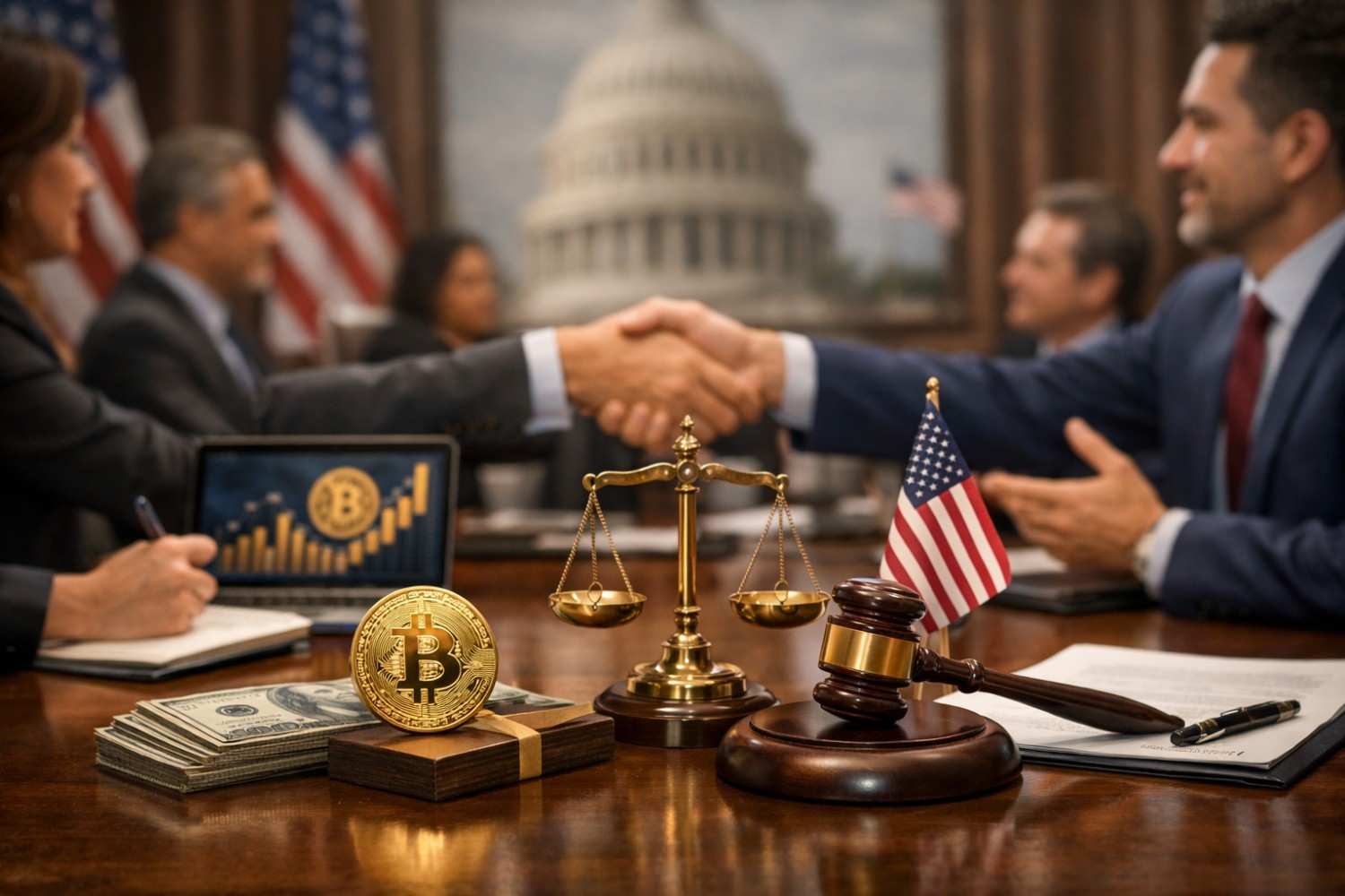 US lawmakers reach a major crypto agreement. This deal focuses on stablecoin rules and future financial infrastructure growth